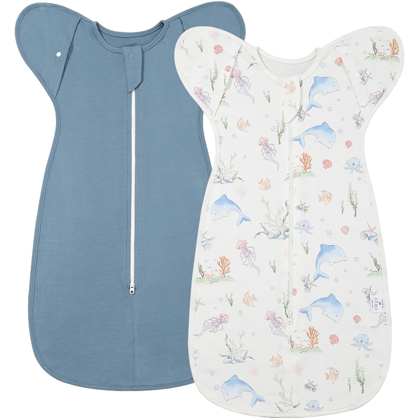 2-Pack Baby Transitional Swaddle Sleep Sack for Boys 6-9 Months