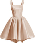 Elegant Spaghetti Straps Satin Homecoming Dresses for Teens