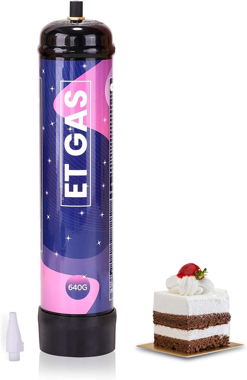 1L Whipped Cream Charger w/ 640g Nitrous Oxide - Froth On Demand!