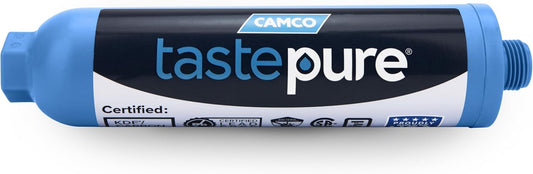 Camco TastePURE Inline Water Filter - Eliminates Bad Taste & Odor - USA Made