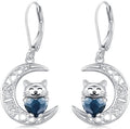 925 Sterling Silver Cat Earrings Cute Kitten Studs - Hypoallergenic