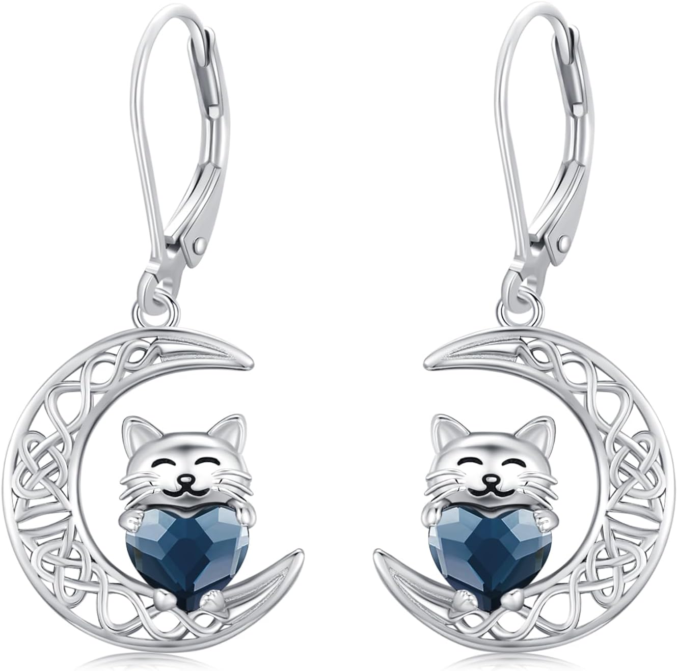 925 Sterling Silver Cat Earrings for Women and Girls Gifts