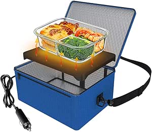 Portable Oven for Car, 12V Mini Food Warmer for Travel