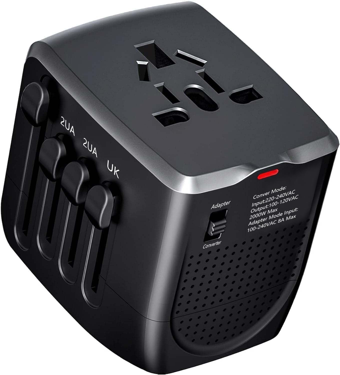 International Travel Adapter Voltage Converter for Global Use