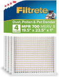 Filtrete 19.5x23.5x1 AC Furnace Air Filter 4-Pack - MERV 8, MPR 700