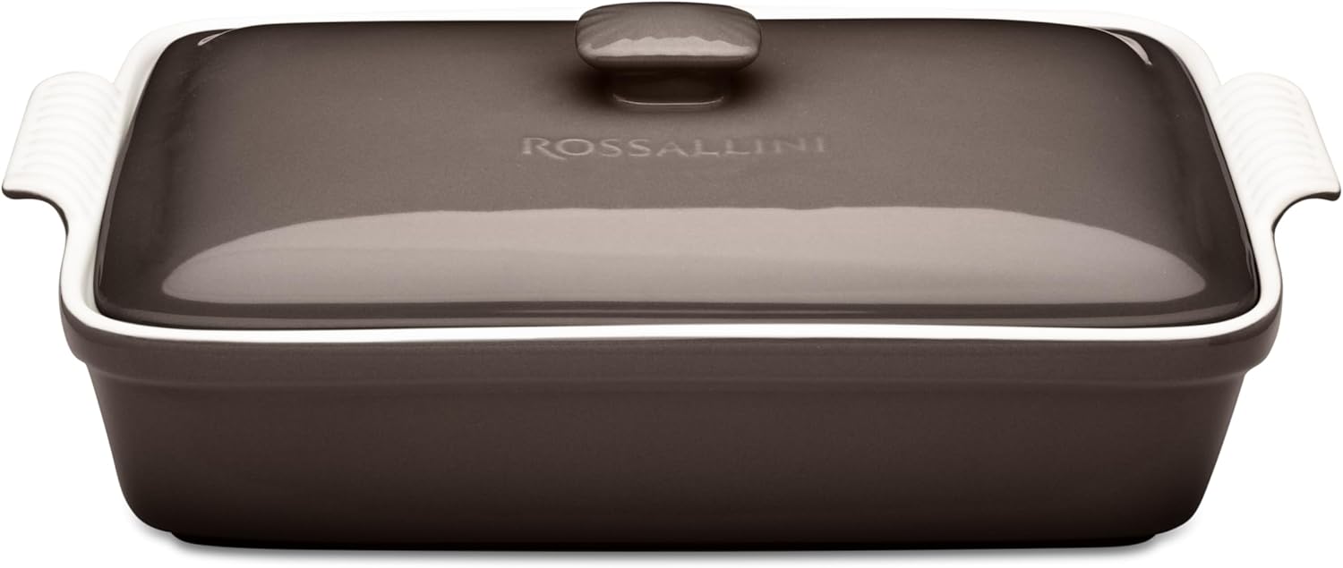 Stoneware Casserole Dish Set with Lid for Italian Cooking