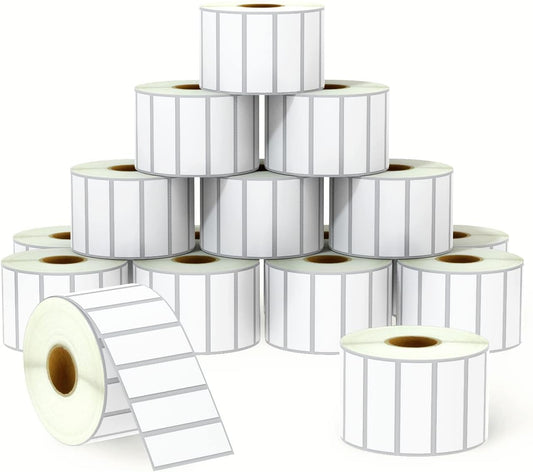 Premium 3x1 UPC Labels for Zebra & Rollo Printers - 16 Rolls, 22000 Labels