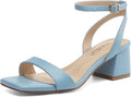 Women's Heeled Sandals Strappy Low Block Heels - Comfortable 2in hook