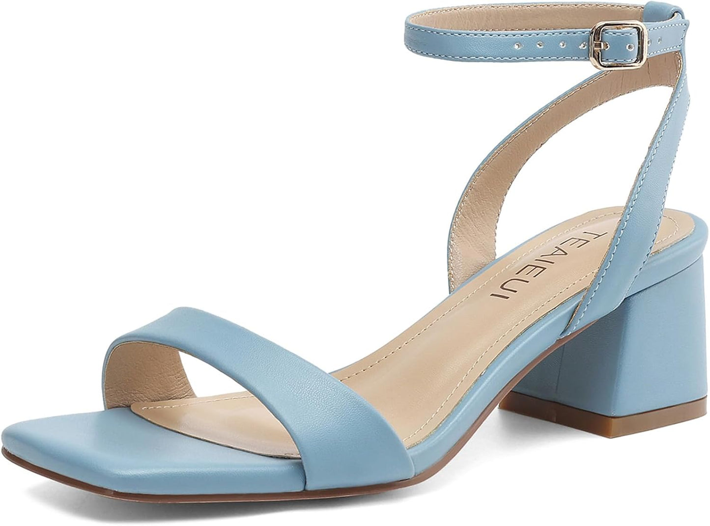 Stylish Women's Heeled Sandals with Comfortable Ankle Strap