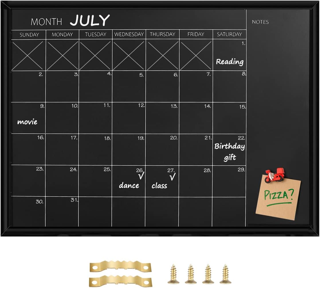 TORASO Calendar Chalkboard for Planning and Organizing Tasks