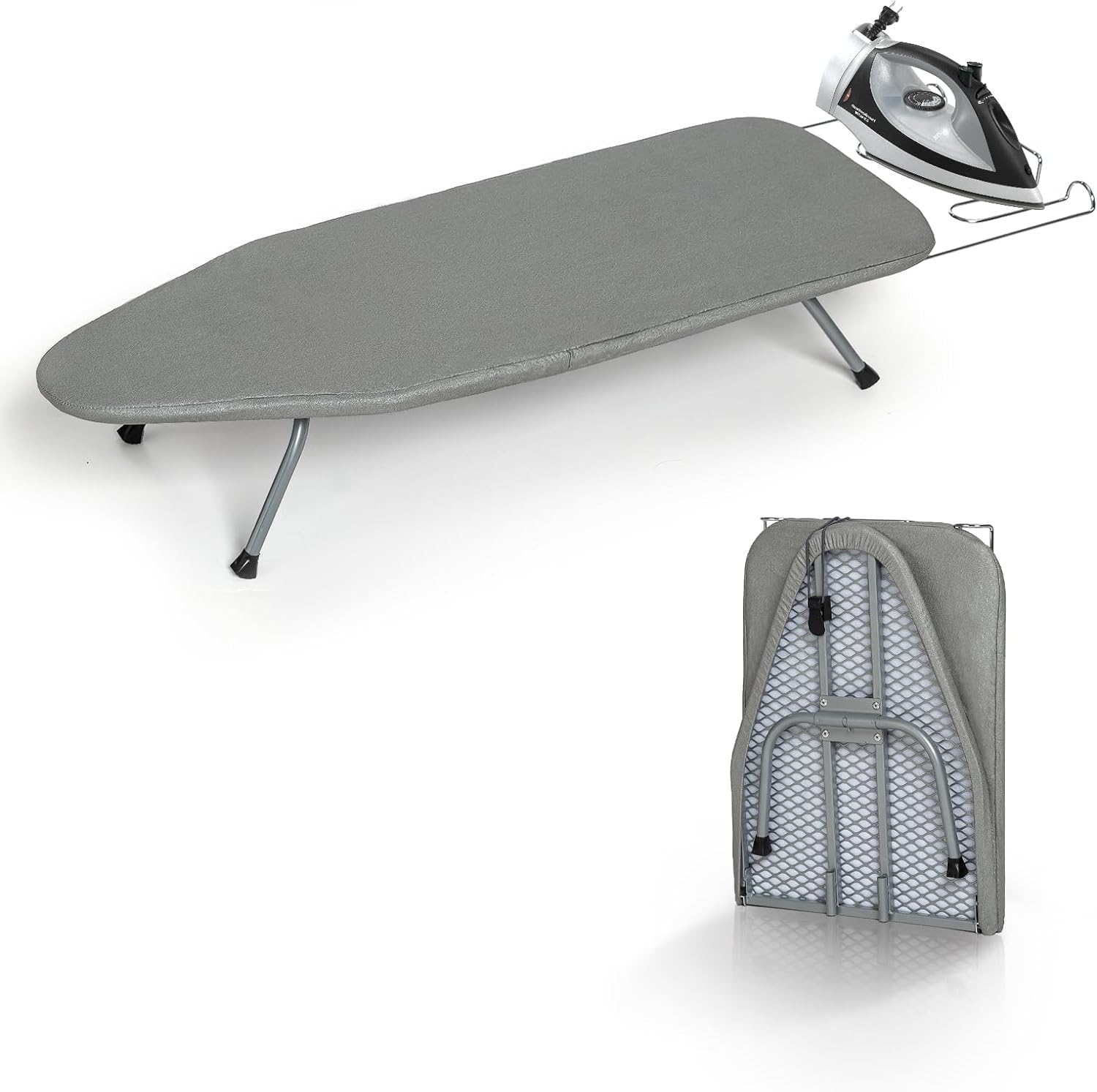 Metal Foldable Tabletop Ironing Board for Small Spaces