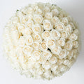 GlobalRose 200 White Roses Bouquet - Fresh Farm-to-Door Roses