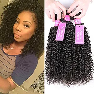 Original Queen 100% Brazilian Kinky Curly Hair Weave Bundles