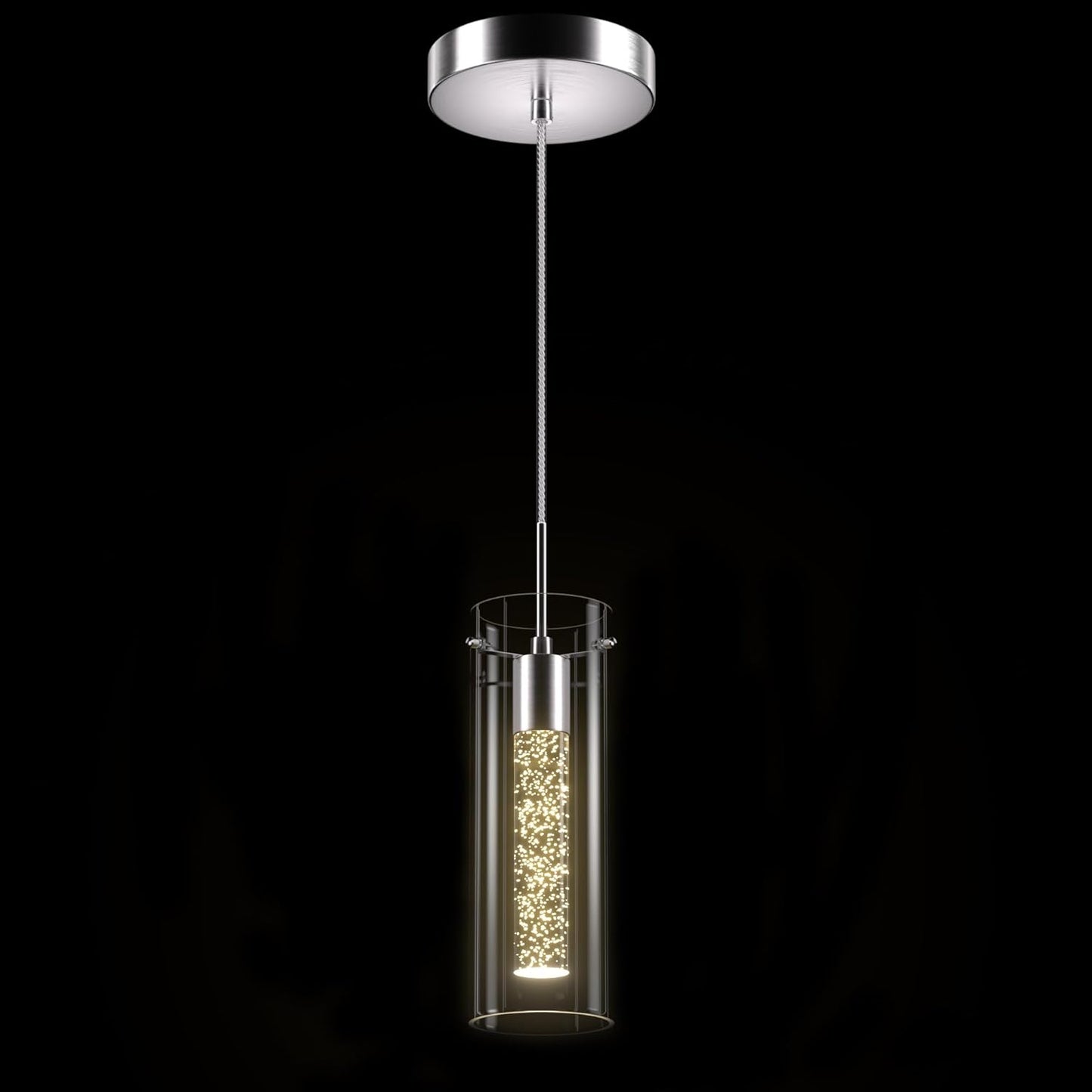 Modern Crystal Pendant Light Fixture for Kitchen Island Use