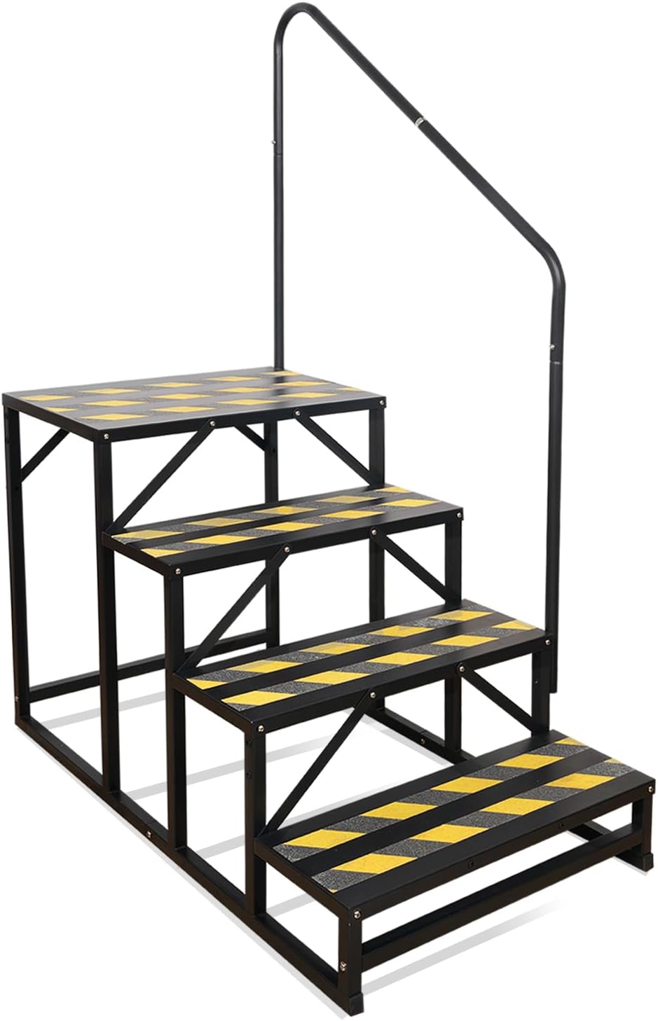 4 Step RV Stairs with Handrail for Safe Outdoor Access