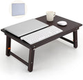 Foldable Laptop Desk 25.6 in Bed Tray Table - Adjustable, Space Saving