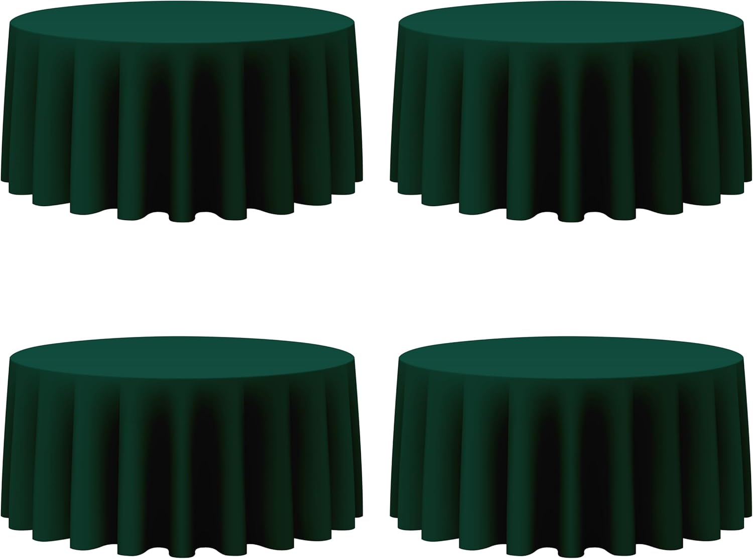 Hunter Green Round Tablecloths 132 Inch for Elegant Events