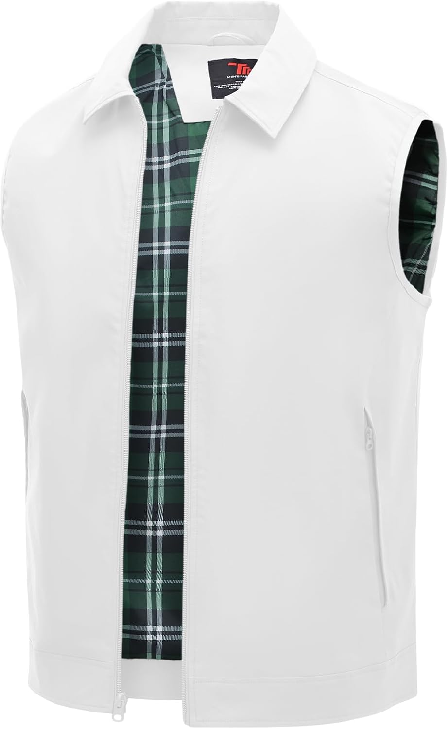 TBMPOY Men's Casual Lightweight Vest with 3 Zip Pockets