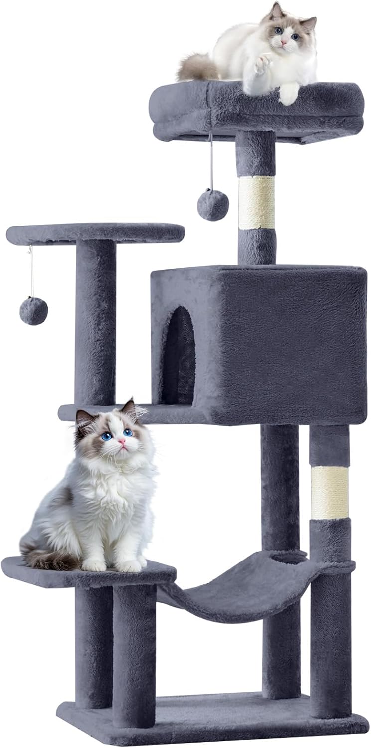 Multi-Level Cat Tree Tower for Indoor Cats and Kittens Play