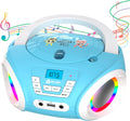KLIM Candy Kids CD Player - Portable Boombox with FM Radio