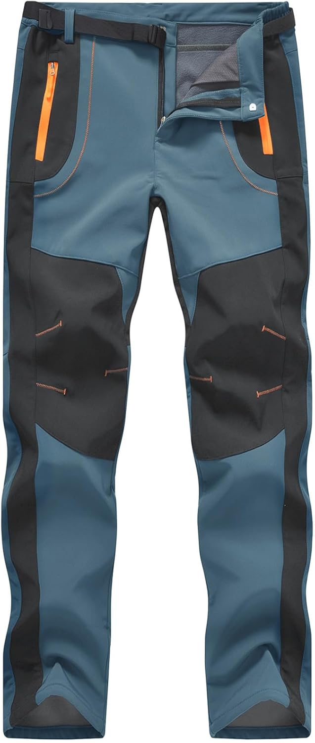 Rdruko Men's Snow Ski Pants Waterproof Insulated for Winter Fun