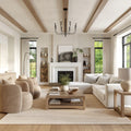 nuLOOM 5x8 Elfriede Jute & Cotton Area Rug - Natural Farmhouse Style