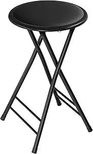 24-Inch Bar Stool by Lavish Home - Black, Folding Chair