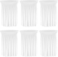 Spandex Round Cocktail Table Cover Set - 6 Pack