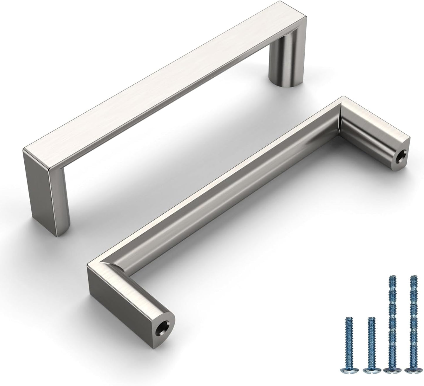10 Pack 3.75 Inch Kitchen Cabinet Handles in Brushed Satin Nickel