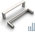 3 Inch (76mm) Kitchen Cabinet Handles 10 Pack - Brushed Satin Nickel
