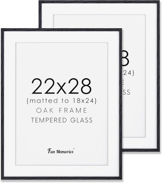 22x28 Black Picture Frame Set for Rustic Home Decor