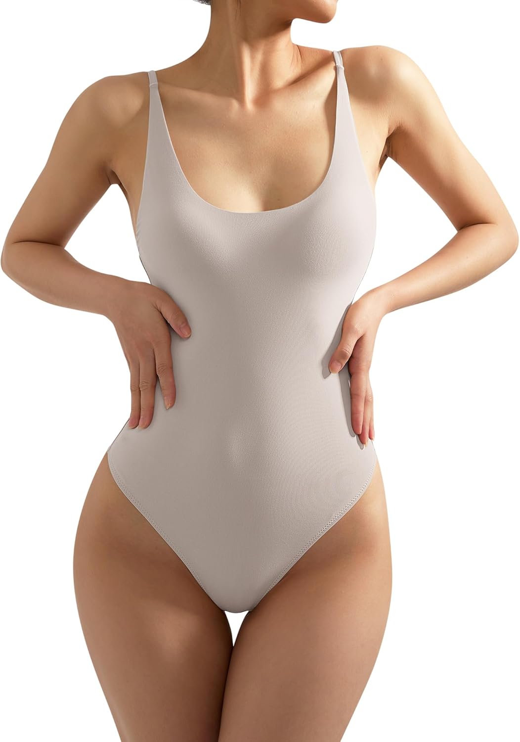 SUUKSESS Women Sexy Scoop Neck Thong Bodysuit for Every Occasion