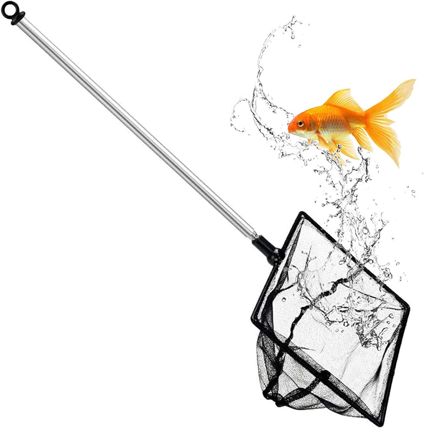 Extendable Fine Mesh Fish Tank Net - Stainless Steel Handle