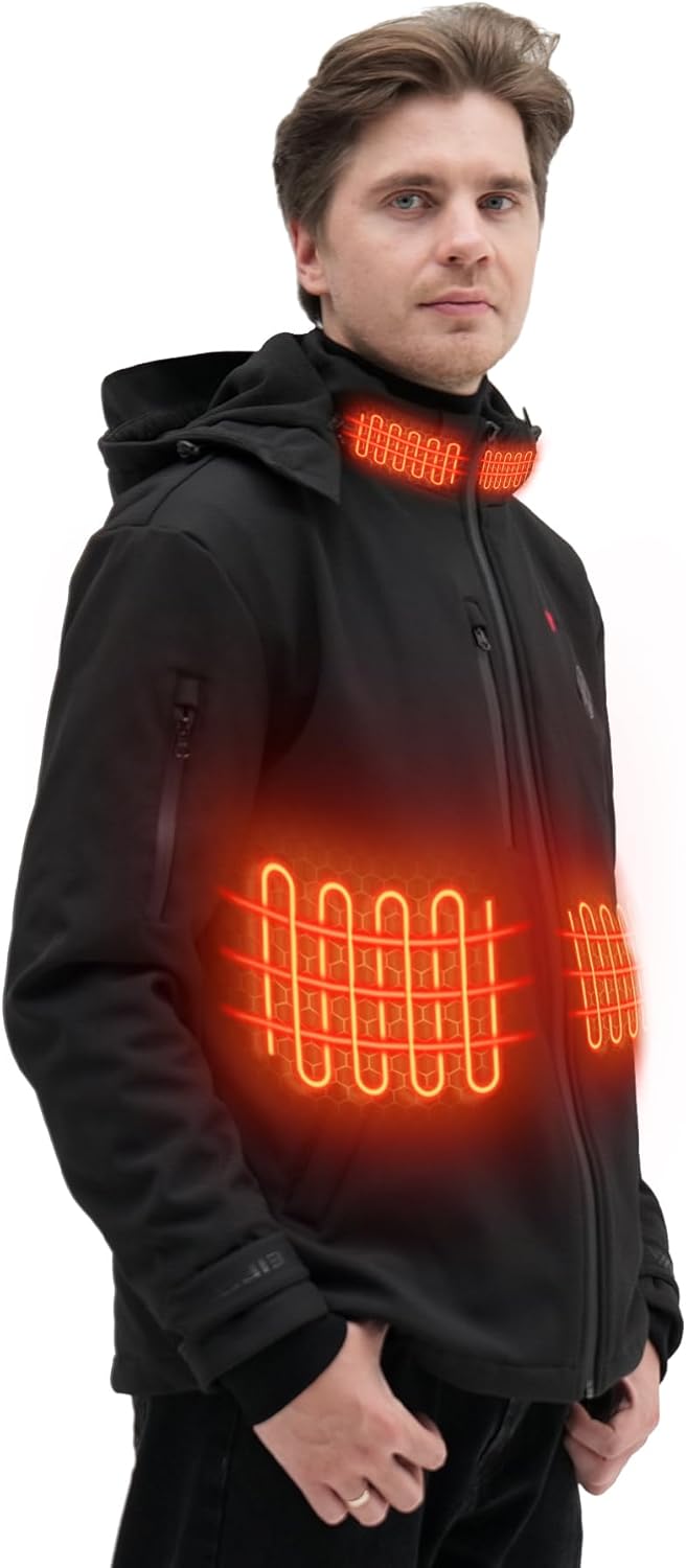 Heated Jacket for Men: Winter Warmth with Detachable Hood