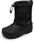 Kids Waterproof Winter Snow Boots with Dual-Strap Closure - Warm