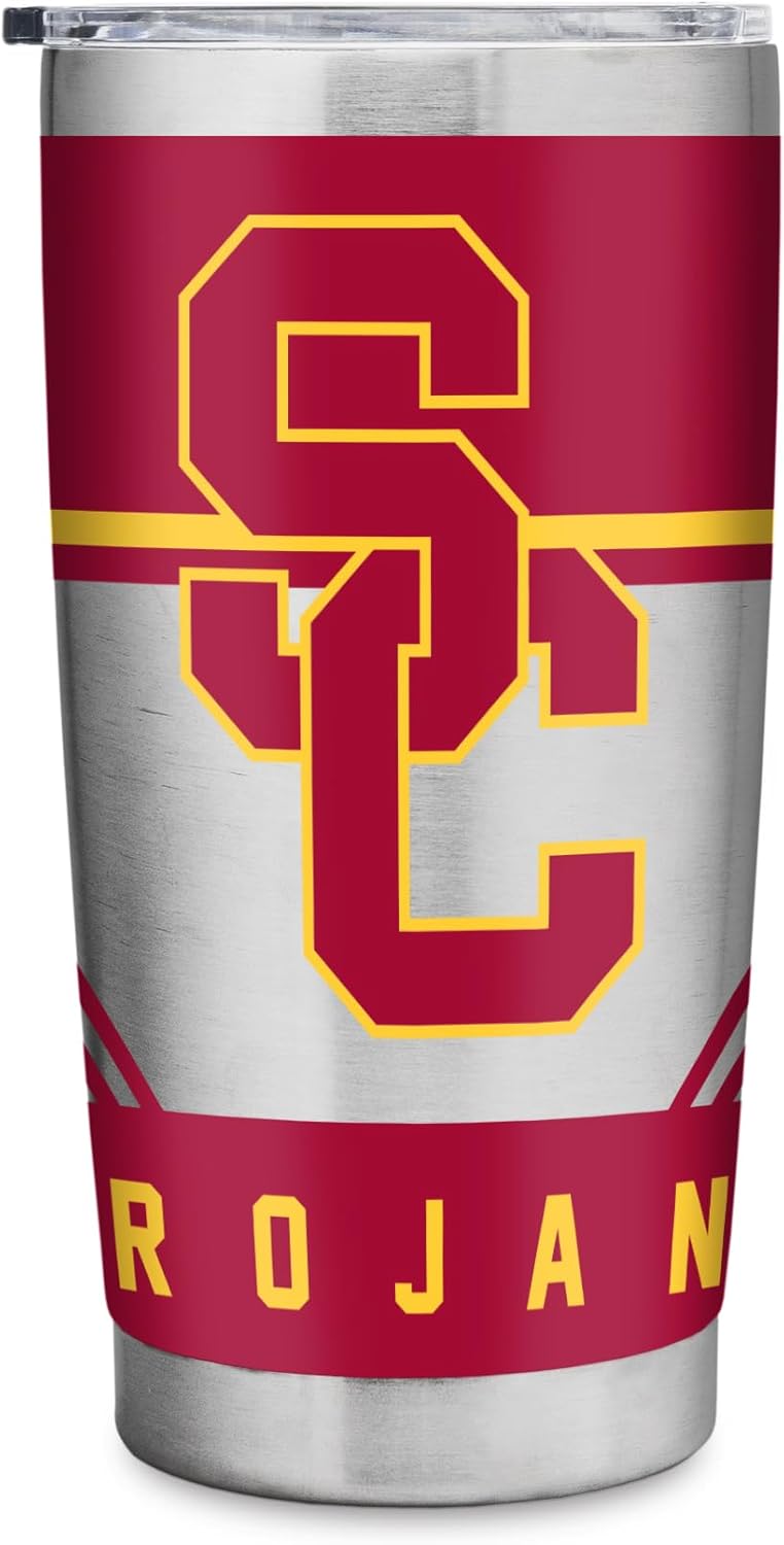 NCAA 20oz Stainless Steel Tumbler with Lid for All Beverages