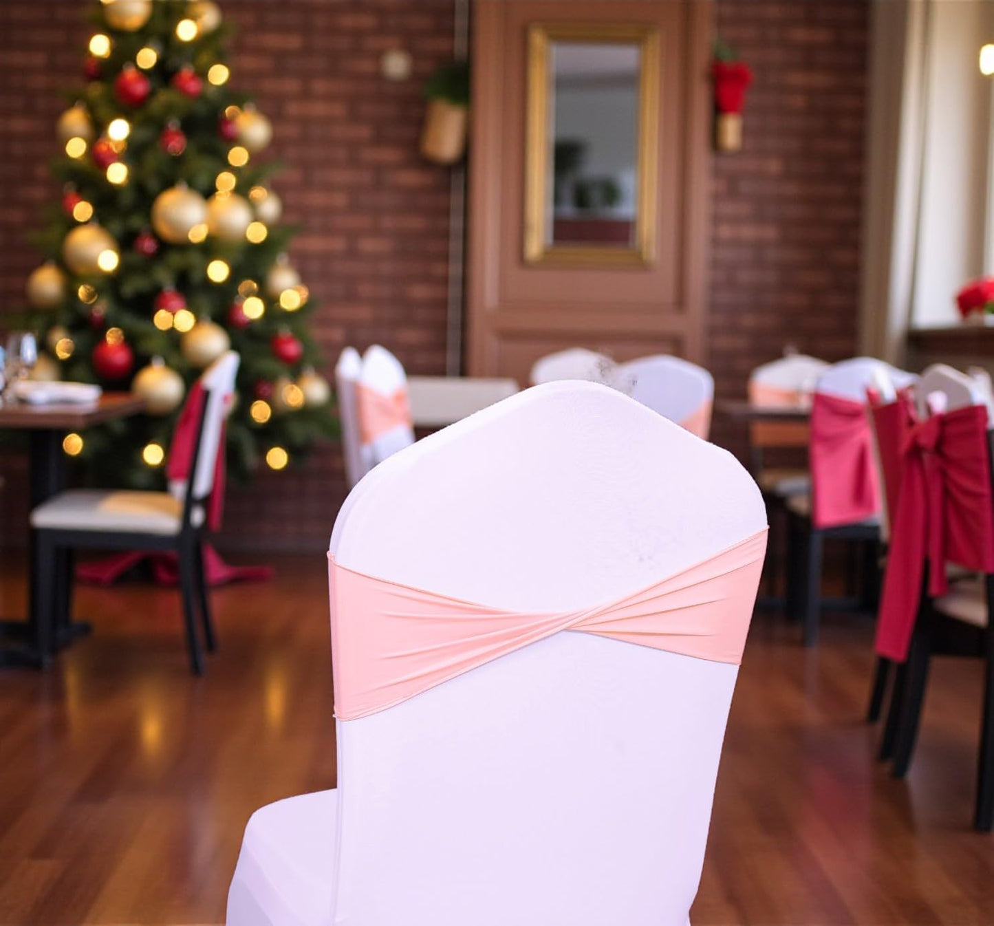 MDS 75 Pack Spandex Chair Sashes for Weddings and Parties