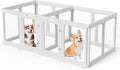 Clear Acrylic Dog Playpen 14PCS Panels 23.6in Height - Transparent