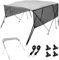 VEVOR 4 Bow Bimini Top Boat Cover with Detachable Mesh Sidewalls