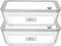 Glass Food Containers with Glass Lid - 87oz Airtight Storage Set