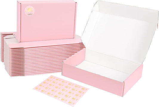 9x6x2 Pink Shipping Boxes for Small Business Mailing Gifts
