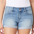 WallFlower Women's Ultra Denim Shorts Mid-Rise - Insta Soft Fit