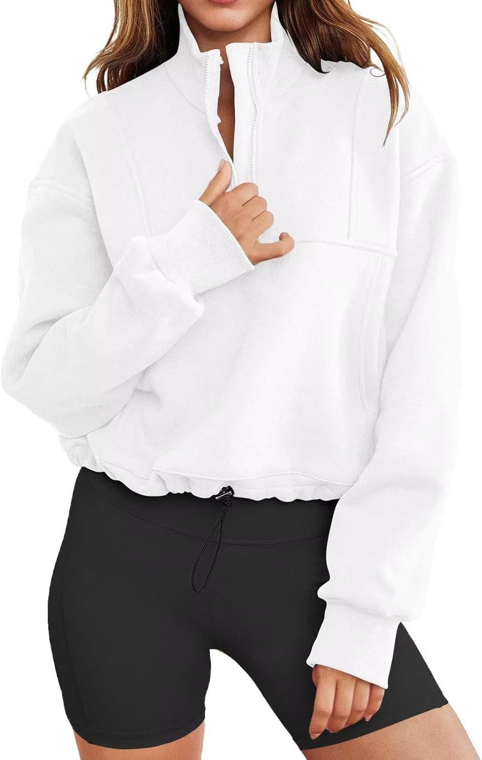 LEEDYA Womens Long Sleeve Half Zip Sweatshirts for Fall Fashion