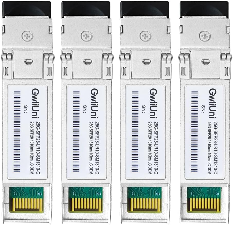 4Pcs 25G SFP28 Single Mode Fiber Module Transceiver for Networking