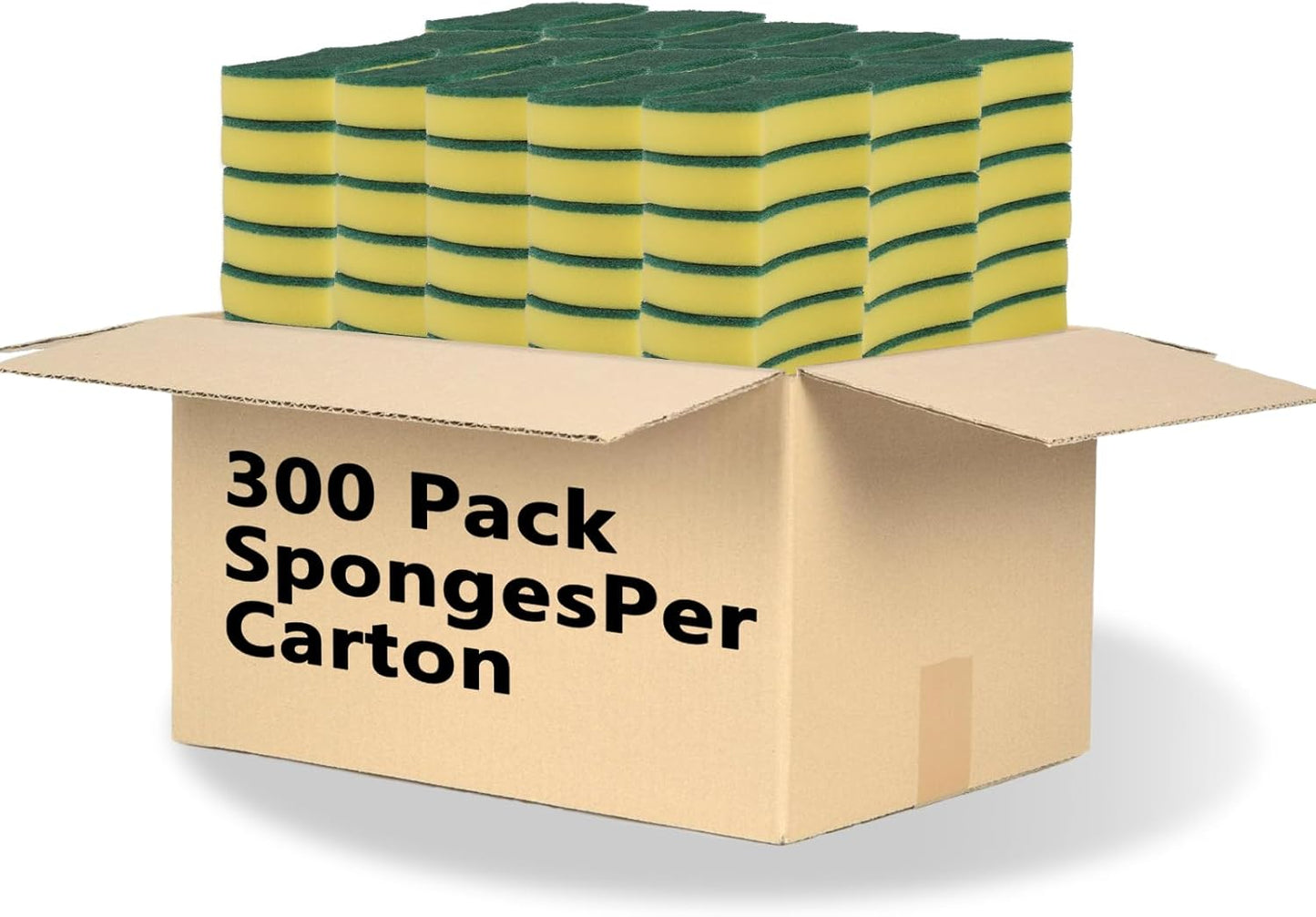 300 Pack Kitchen Cleaning Sponges for Efficient Dish Scrubbing