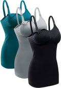 Womens Nursing Tank Tops with Built-In Bra - Supportive Maternity Cami