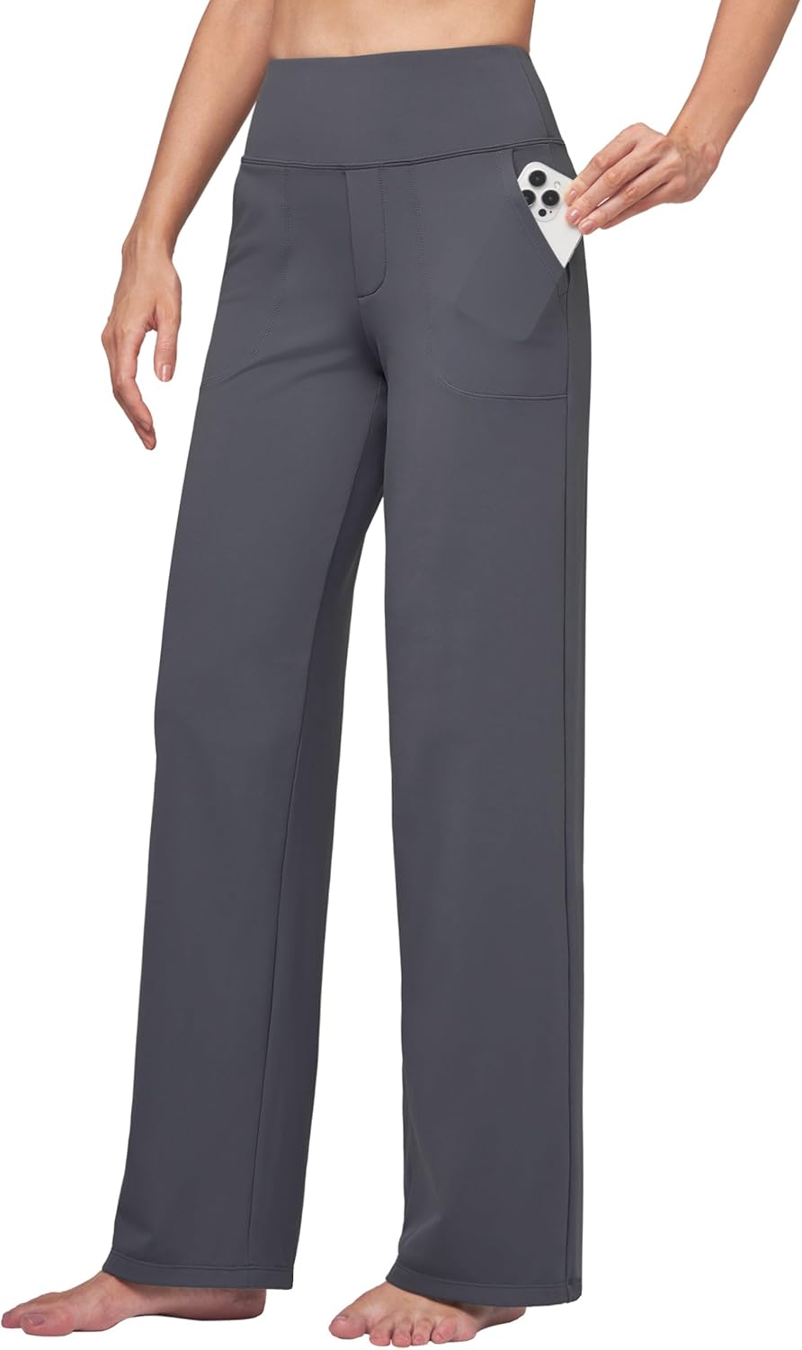 Willit Women's Yoga Pants Wide Leg Dress Work Pants with Pockets