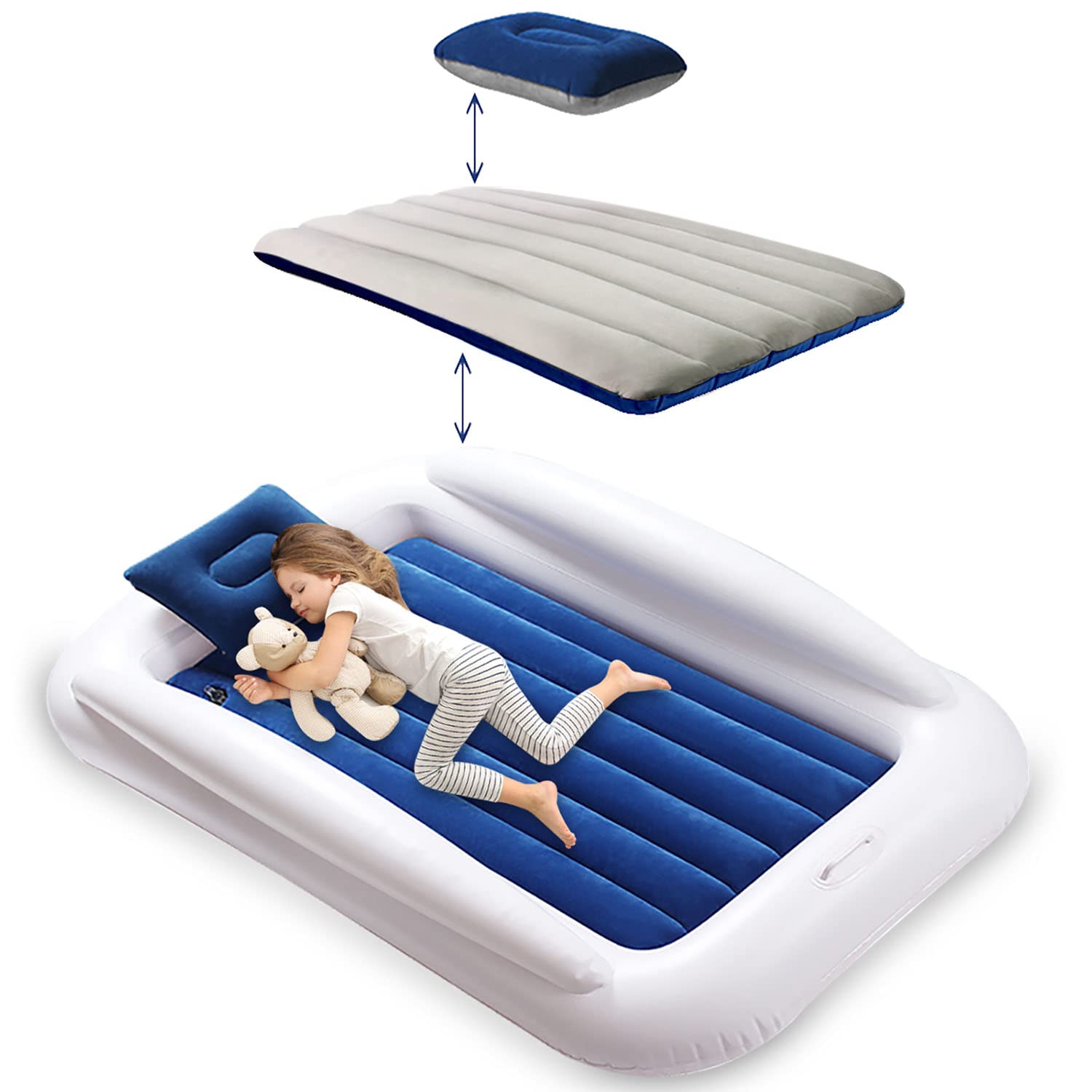 Portable Inflatable Toddler Bed for Travel and Sleepovers