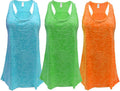 Flowy Racerback Tank Top for Women Pack of 3 - Lightweight Flowy Fit