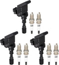 ECCPP UF432 Ignition Coils with 6 Iridium Spark Plugs - Improved
